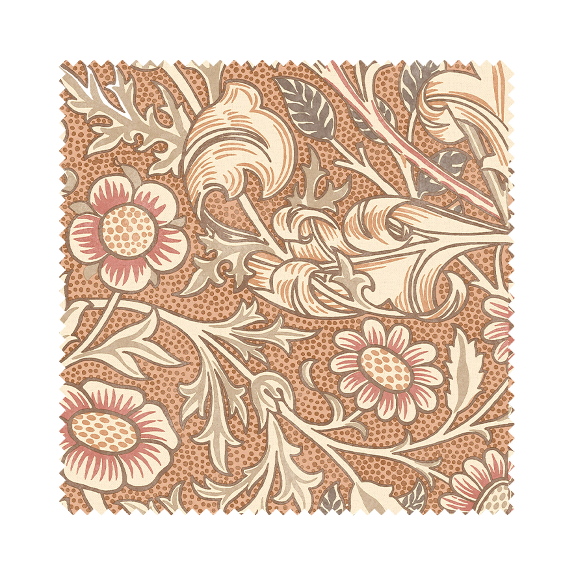 William Morris At Home Double Bough Terracotta Wave Curtain - Image 7