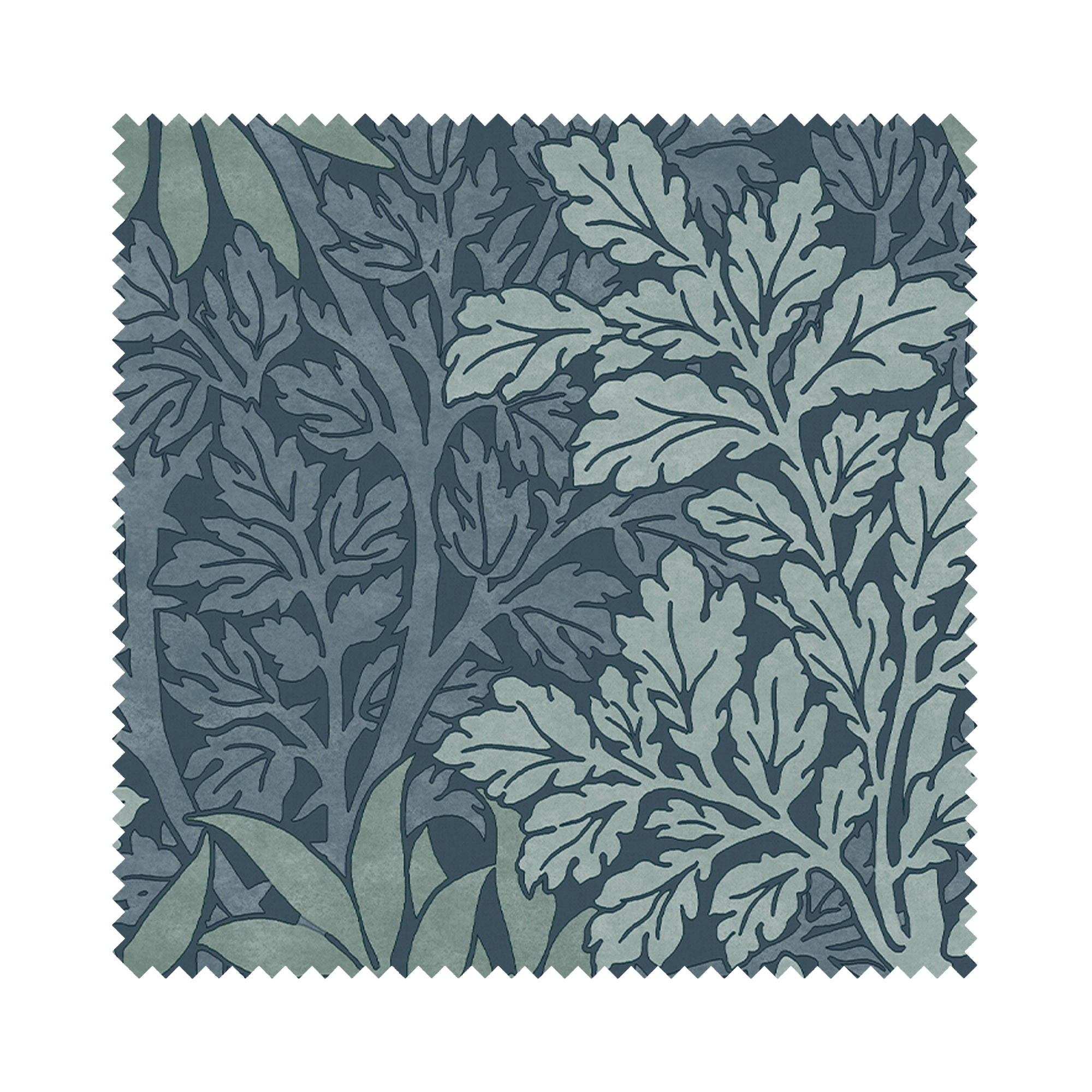 William Morris At Home Foliage Indigo Wave Curtain - Image 7