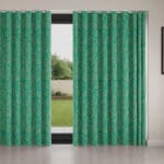Sara Miller Little Leaves Green Wave Curtain