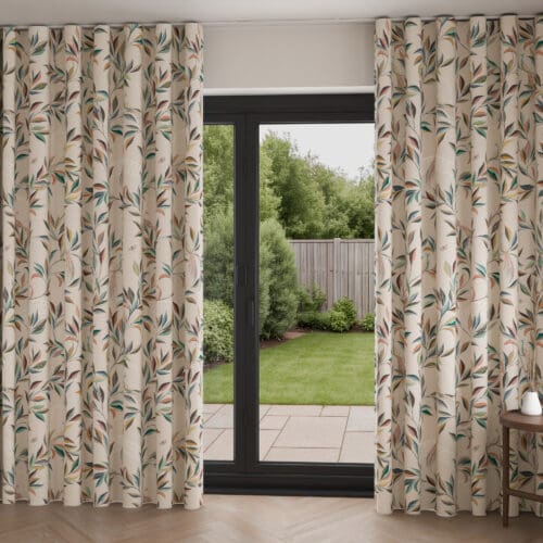 Sara Miller Ornamental Peacock Stone Wave Curtain