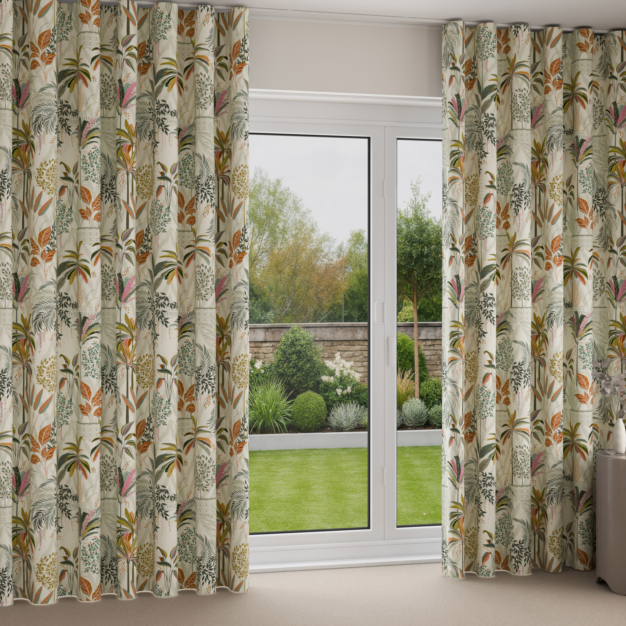 Sara Miller Palm Garden Light Stone Wave Curtain - Image 2