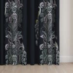 Sara Miller Peacock Filigree Petrol Wave Curtain