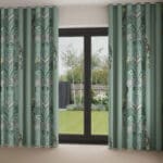 Sara Miller Peacock Filigree Sage Green Wave Curtain
