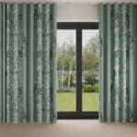 Sara Miller Peacock Filigree Sage Green Wave Curtain