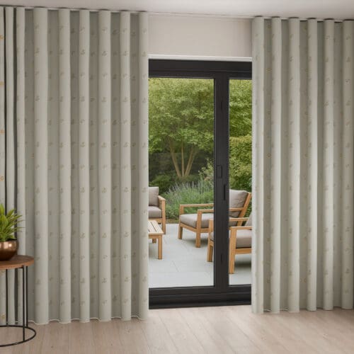 Sophie Allport Bears Sage Green Wave Curtain