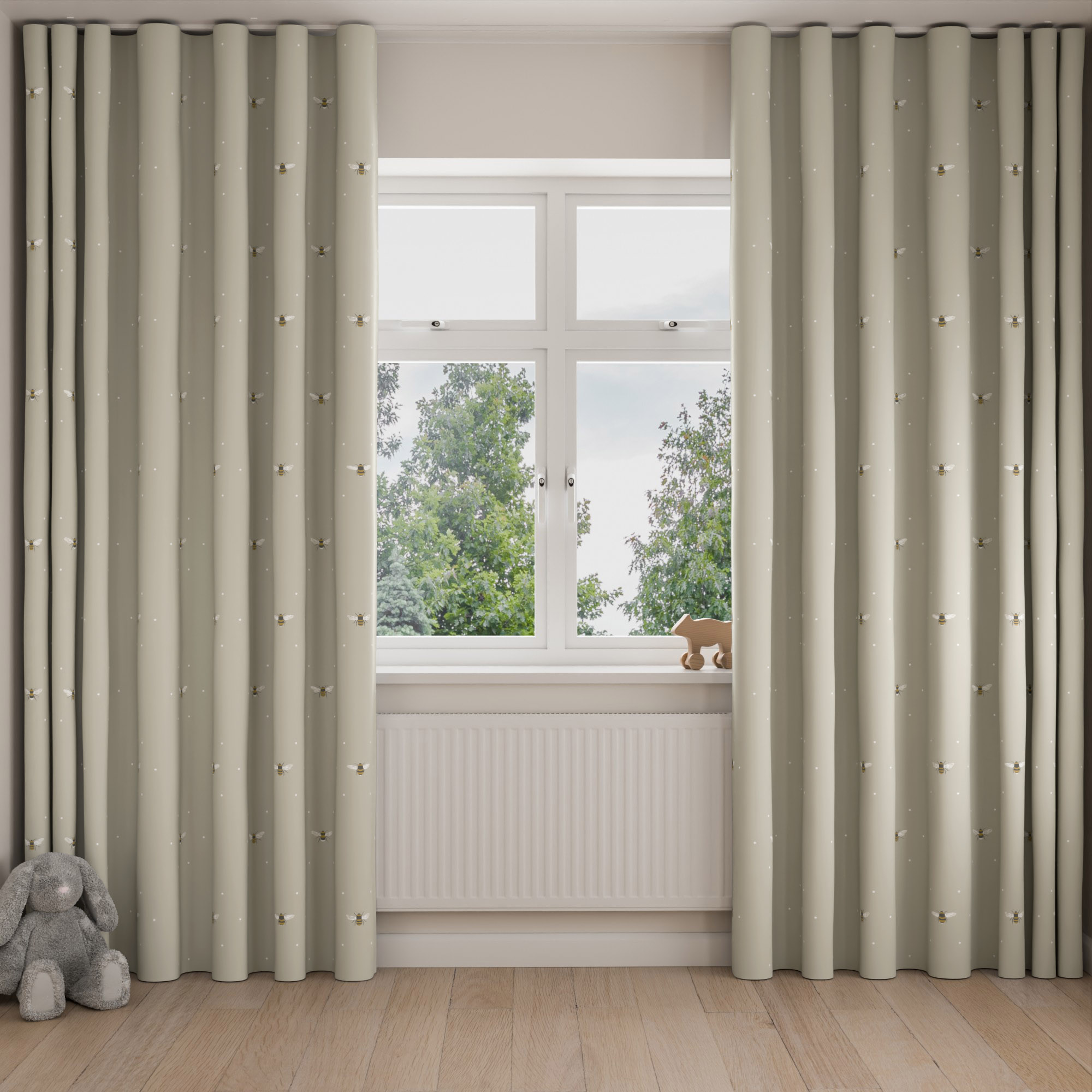 Sophie Allport Bee Soft Linen Wave Curtain - Image 3