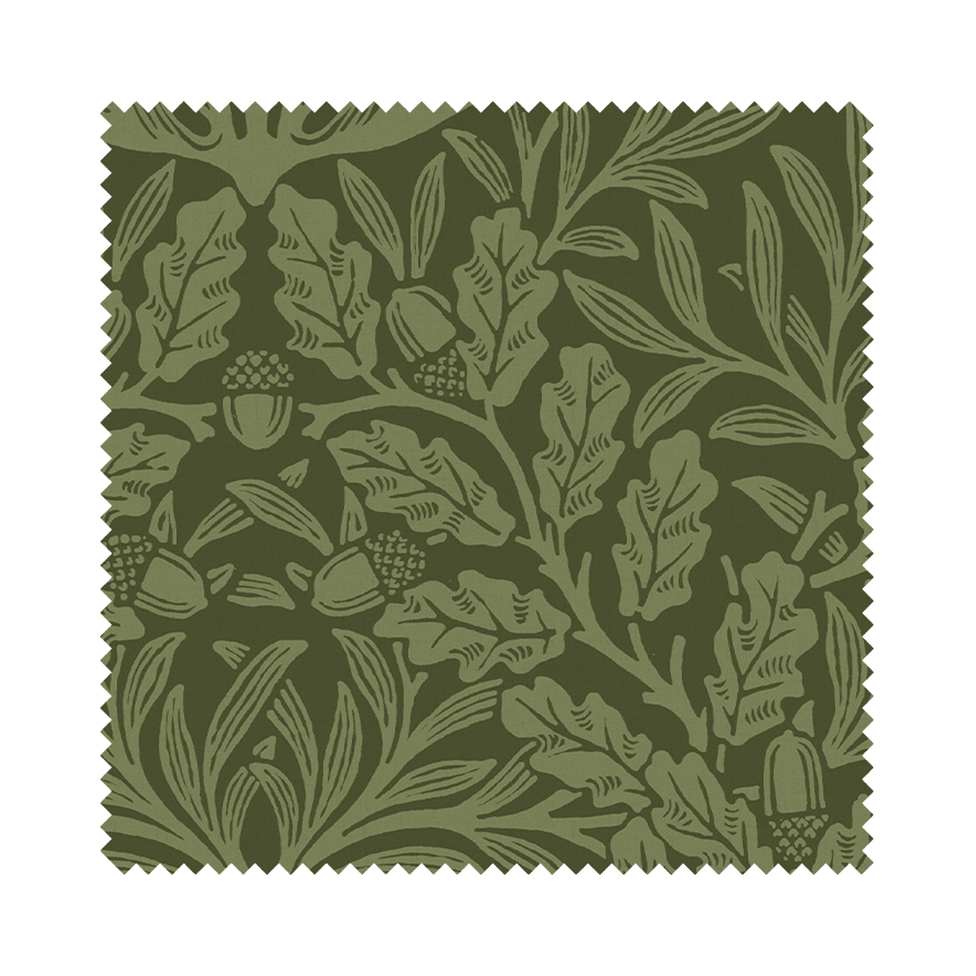 William Morris At Home Acorn Velvet Moss Wave Curtain - Image 7