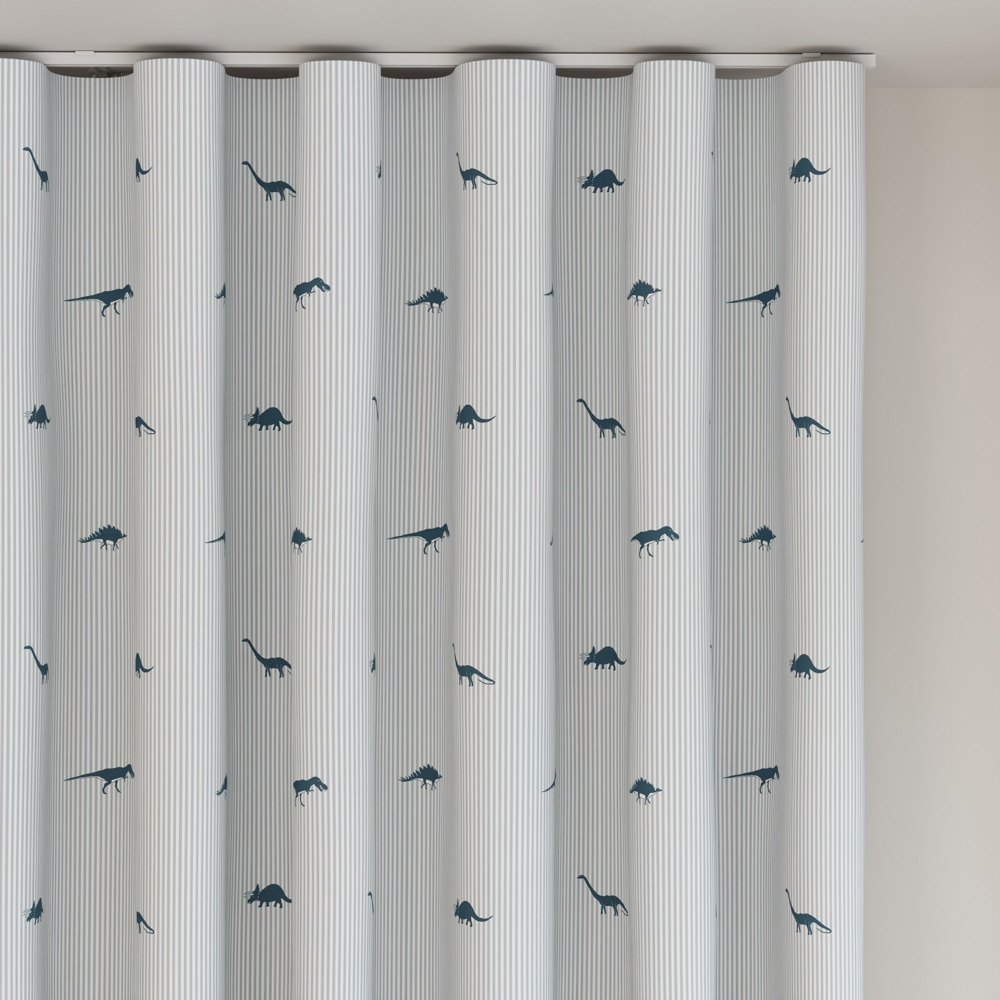 Sophie Allport Dinosaur Navy Wave Curtain - Image 5