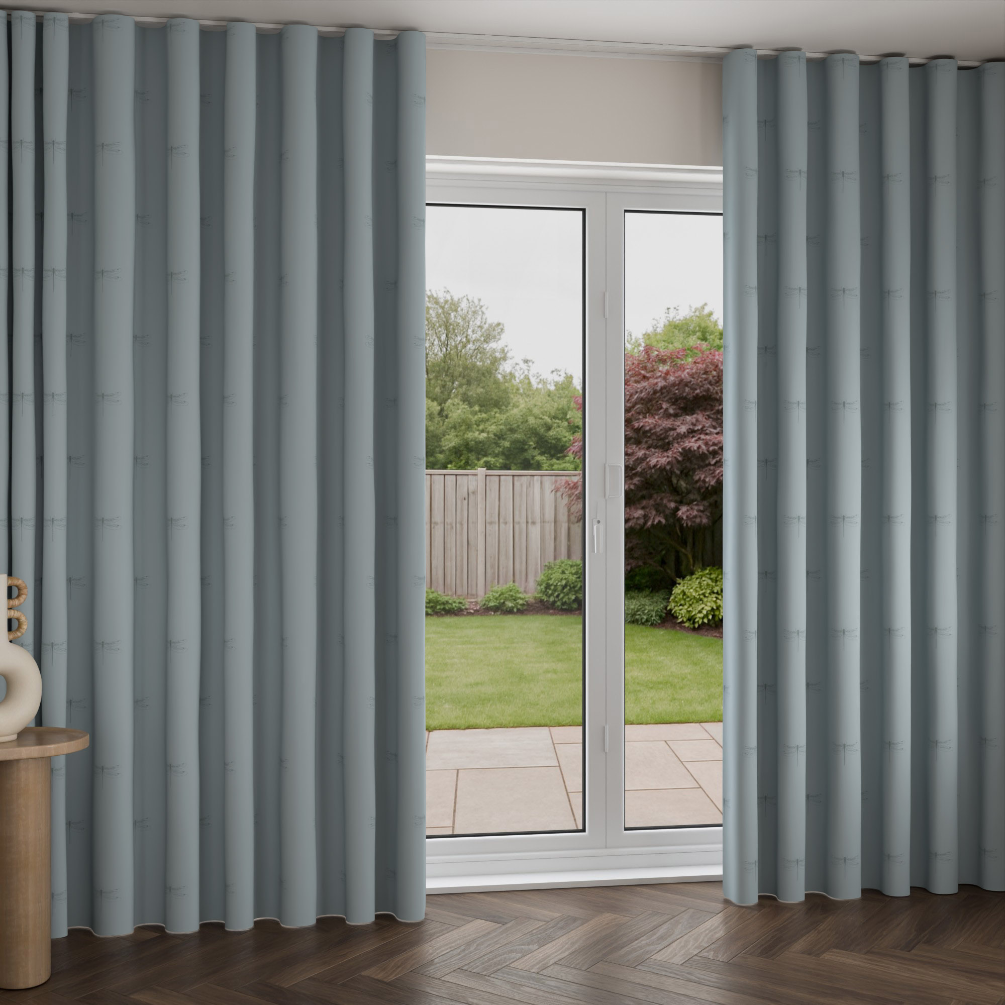 Sophie Allport Dragonfly Teal Wave Curtain