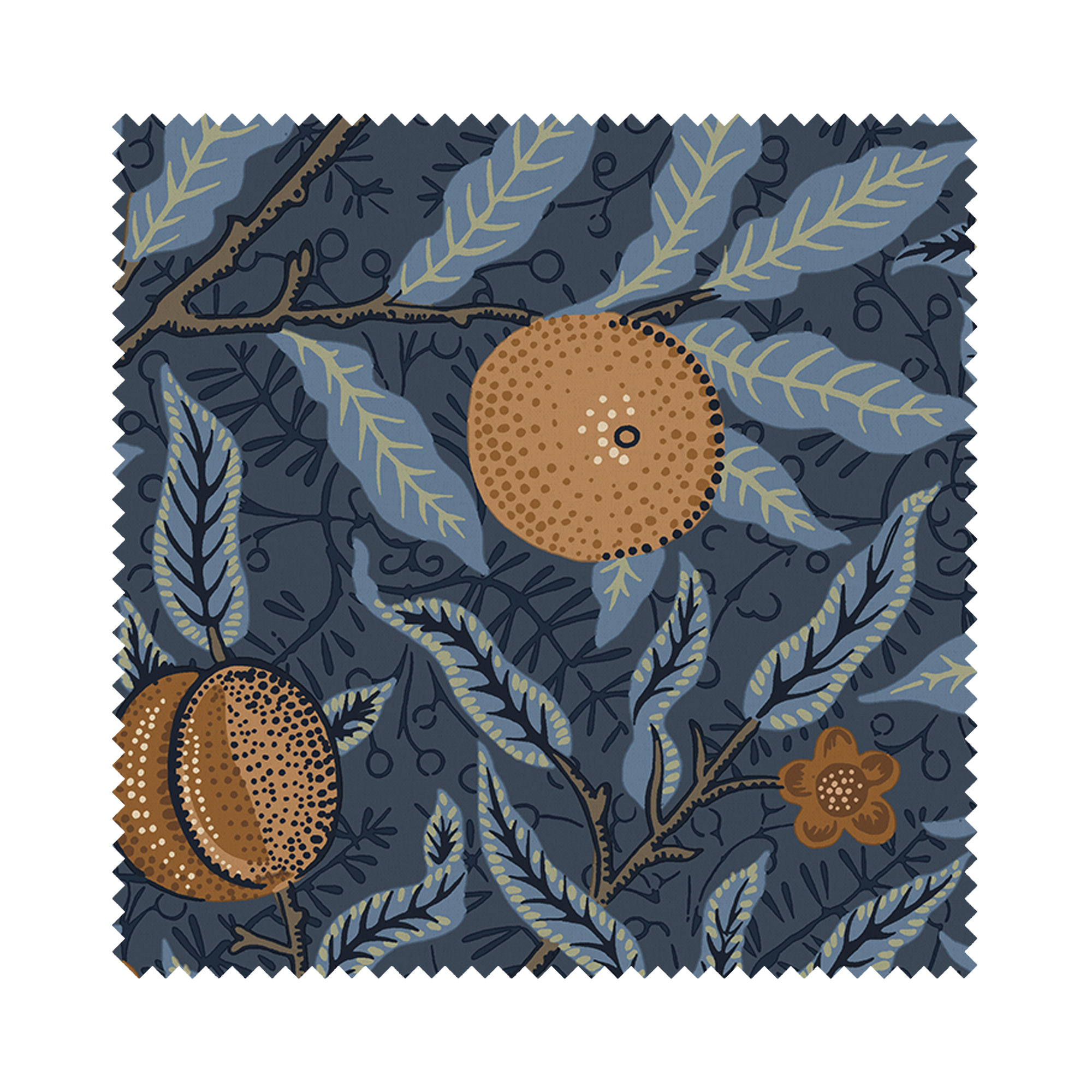 William Morris At Home Fruit Velvet Midnight Wave Curtain - Image 7