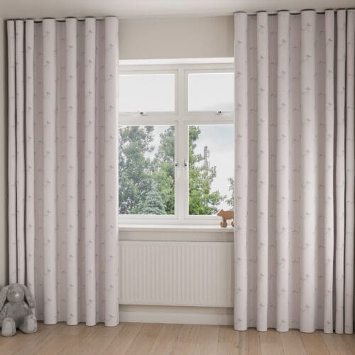 Sophie Allport Fairground Ponies Soft Pink Wave Curtain