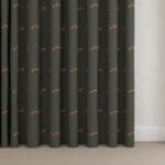 Sophie Allport Foxes Forest Green Wave Curtain