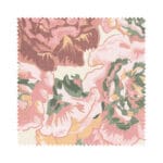 Laura Ashley Hollyhocks Coral Pink Wave Curtain