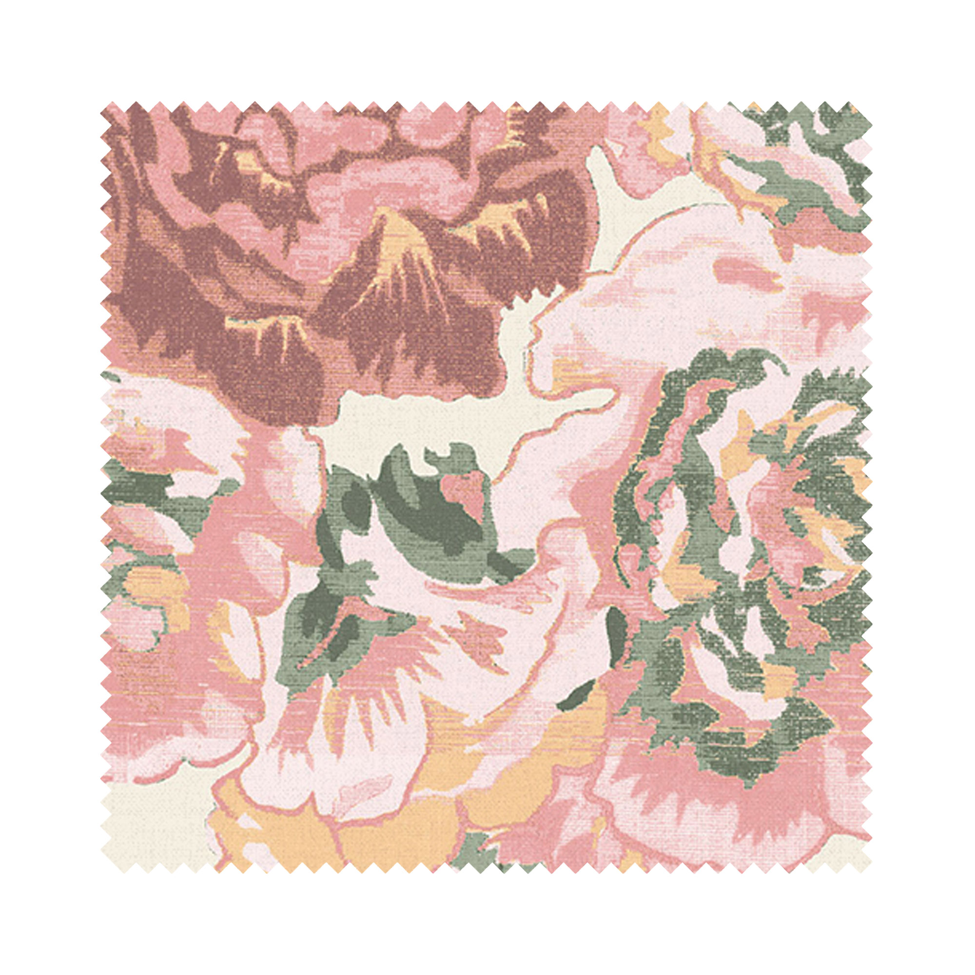 Laura Ashley Hollyhocks Coral Pink Wave Curtain - Image 7