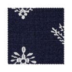 Laura Ashley Lady Fern Embroidery French Navy Wave Curtain