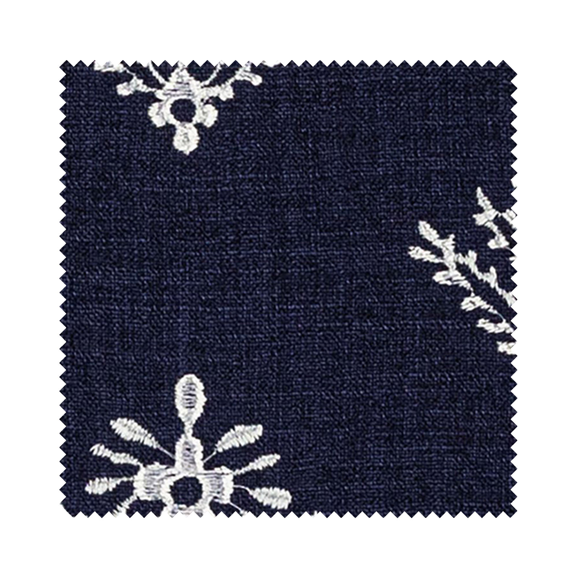 Laura Ashley Lady Fern Embroidery French Navy Wave Curtain - Image 7