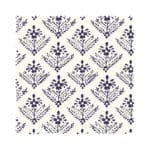 Laura Ashley Lady Fern French Navy Wave Curtain