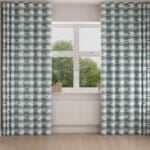Sophie Allport Whale Stripe Deep Duckegg Wave Curtain