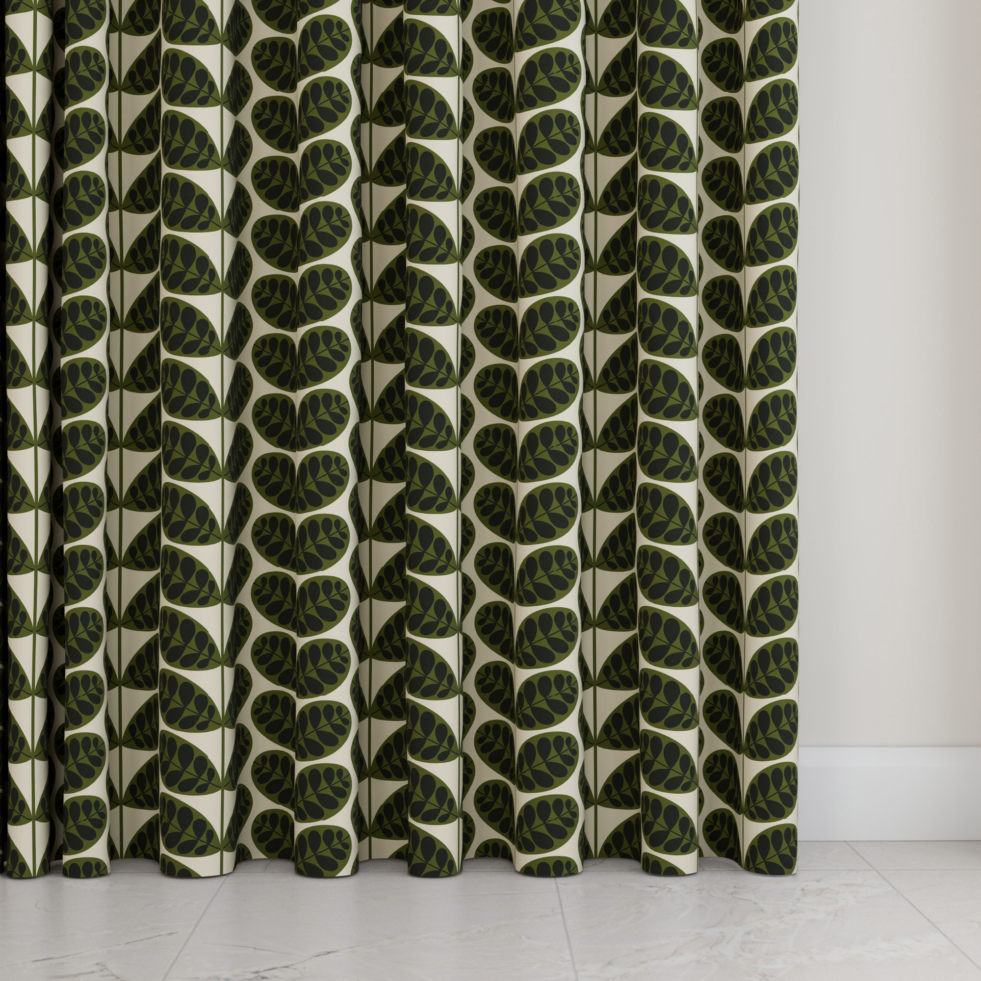 Orla Kiely Botanica Stem Green Wave Curtain - Image 5
