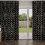 Orla Kiely Jumbo Linear Stem Liquorice Wave Curtain