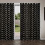 Orla Kiely Jumbo Linear Stem Liquorice Wave Curtain