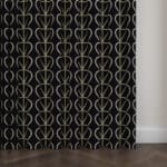 Orla Kiely Jumbo Linear Stem Liquorice Wave Curtain