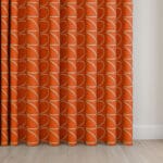 Orla Kiely Jumbo Linear Stem Persimmon Wave Curtain