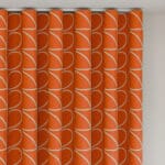 Orla Kiely Jumbo Linear Stem Persimmon Wave Curtain