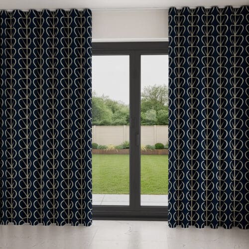 Orla Kiely Jumbo Linear Stem Whale Wave Curtain