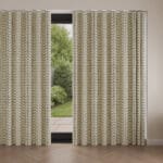 Orla Kiely Linear Stem Black Wave Curtain
