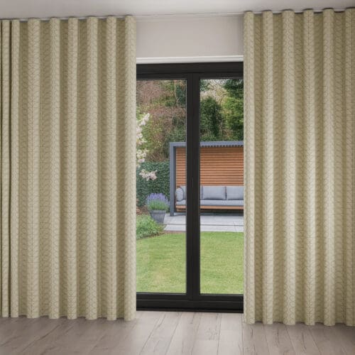 Orla Kiely Linear Stem Natural Wave Curtain