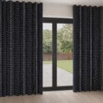 Orla Kiely Linear Stem Navy Whale Wave Curtain