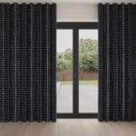 Orla Kiely Linear Stem Navy Whale Wave Curtain