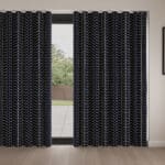 Orla Kiely Linear Stem Navy Whale Wave Curtain