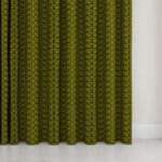 Orla Kiely Linear Stem Olive & Black Wave Curtain
