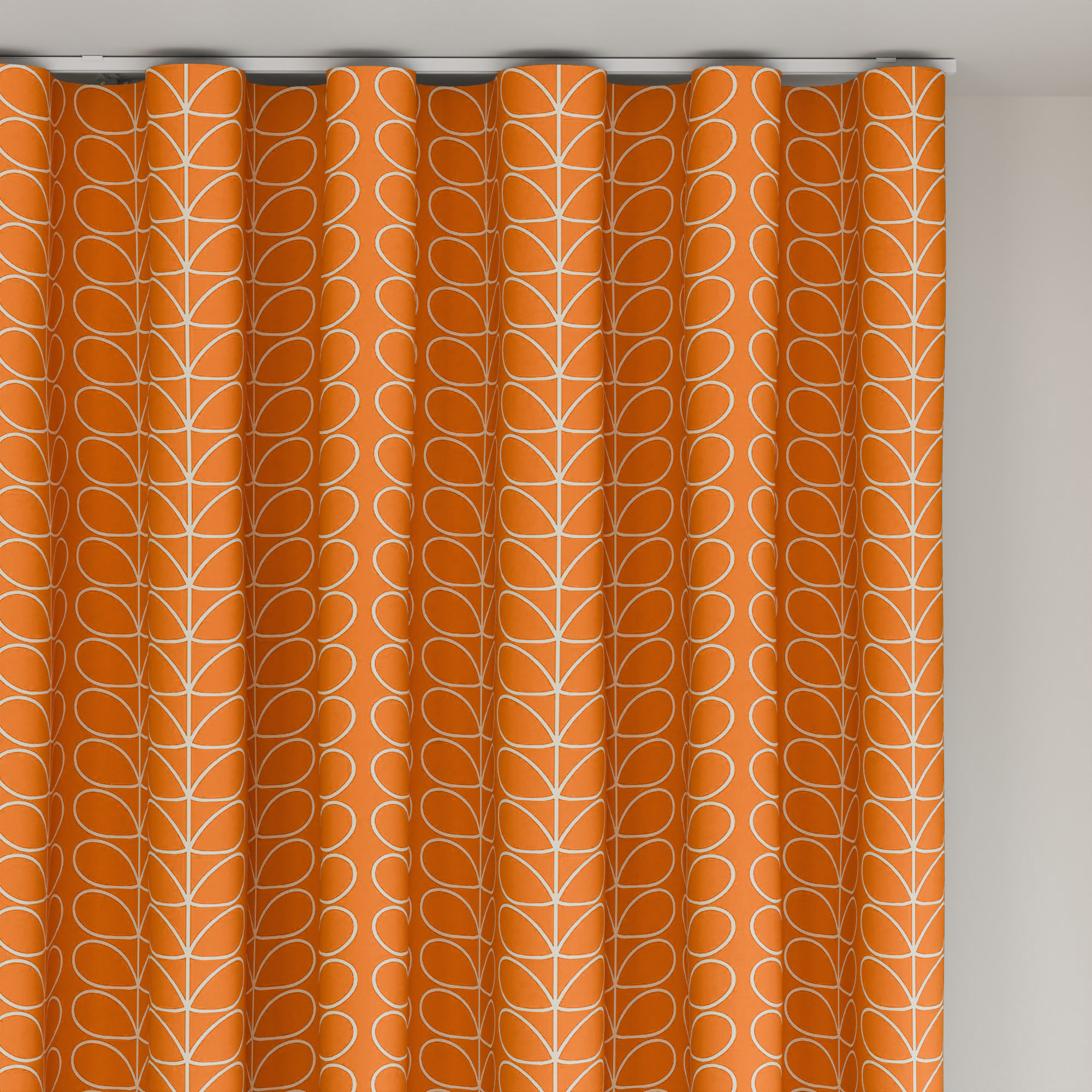 Orla Kiely Linear Stem Persimmon Wave Curtain - Image 6