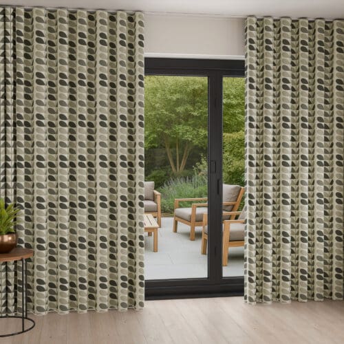 Orla Kiely Multi Stem Warm Grey Wave Curtain