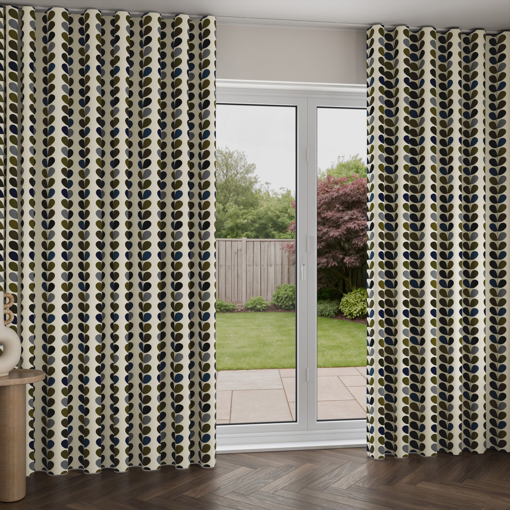 Orla Kiely Multi Stem Moss Wave Curtain - Image 2