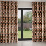 Orla Kiely Multi Stem Pink & Red Wave Curtain
