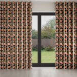 Orla Kiely Multi Stem Pink & Red Wave Curtain