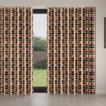 Orla Kiely Multi Stem Pink & Red Wave Curtain