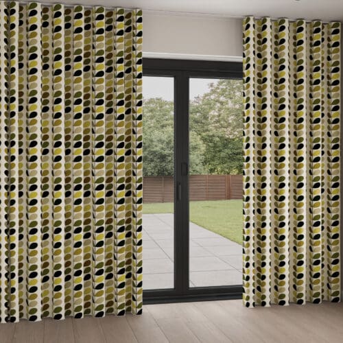 Orla Kiely Multi Stem Yellow Wave Curtain