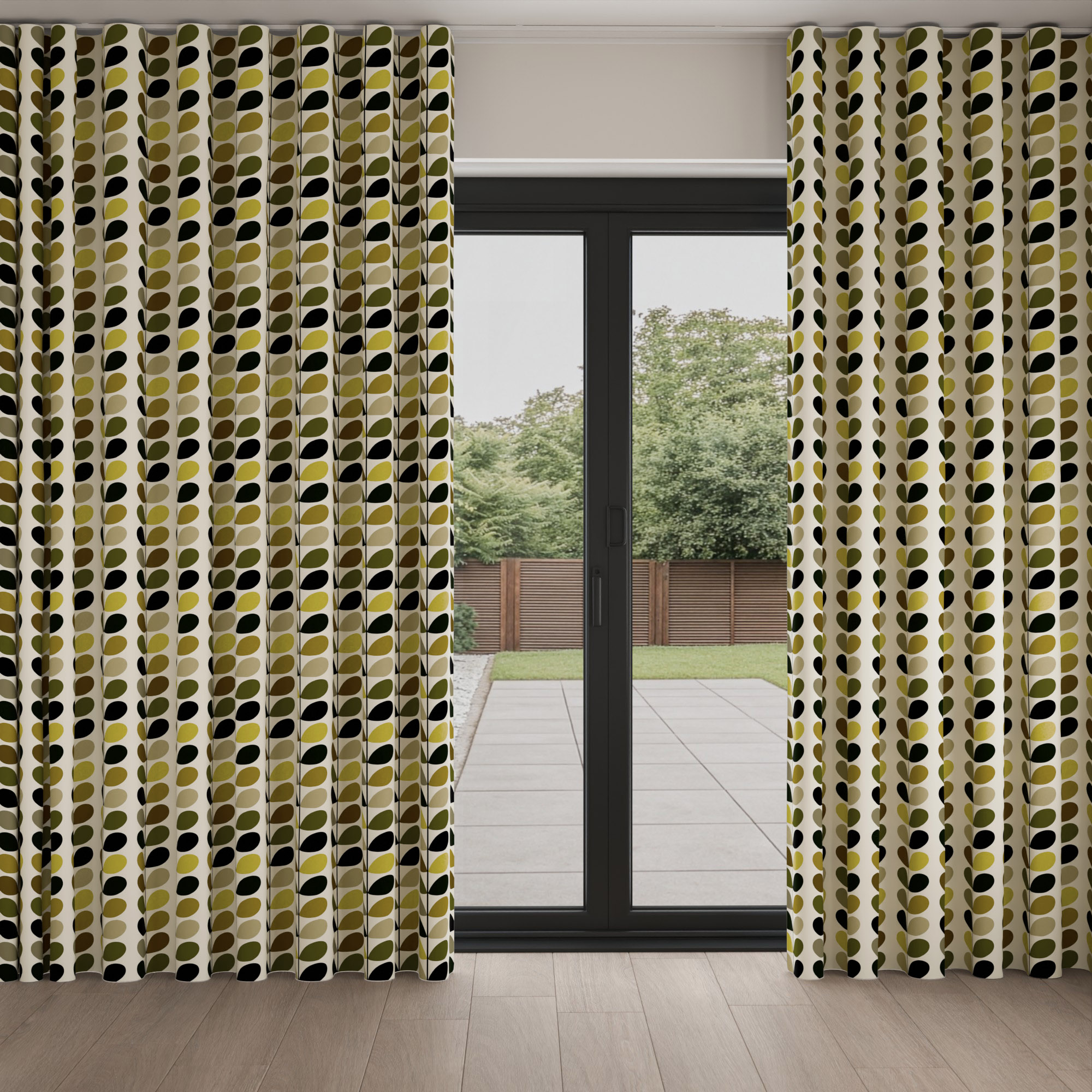 Orla Kiely Multi Stem Yellow Wave Curtain - Image 3