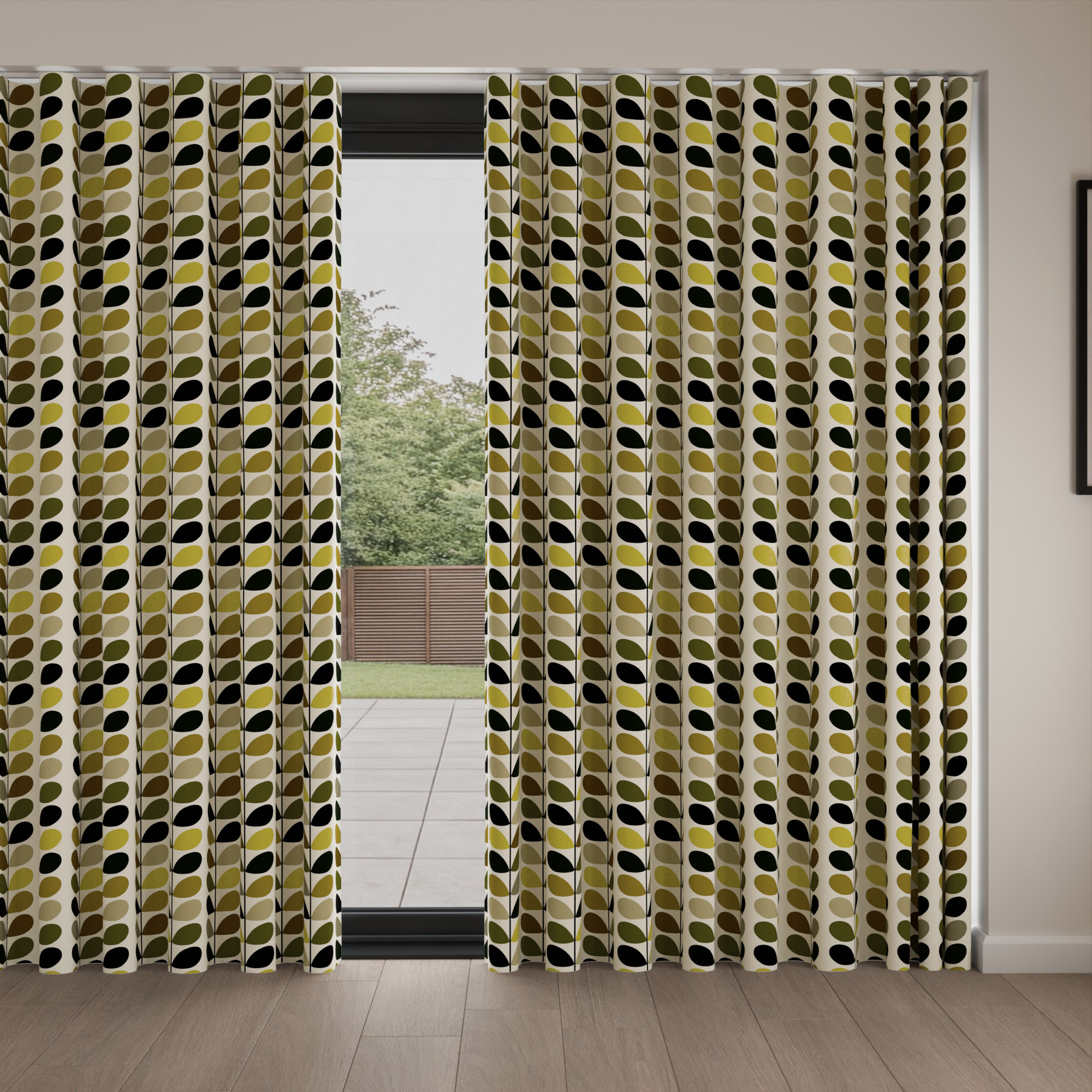 Orla Kiely Multi Stem Yellow Wave Curtain - Image 4