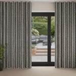 Orla Kiely Solid Stem Black Wave Curtain