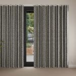 Orla Kiely Solid Stem Black Wave Curtain