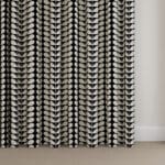Orla Kiely Solid Stem Black Wave Curtain