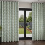 Orla Kiely Solid Stem Duckegg Wave Curtain