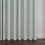 Orla Kiely Solid Stem Duckegg Wave Curtain
