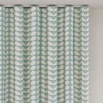 Orla Kiely Solid Stem Duckegg Wave Curtain